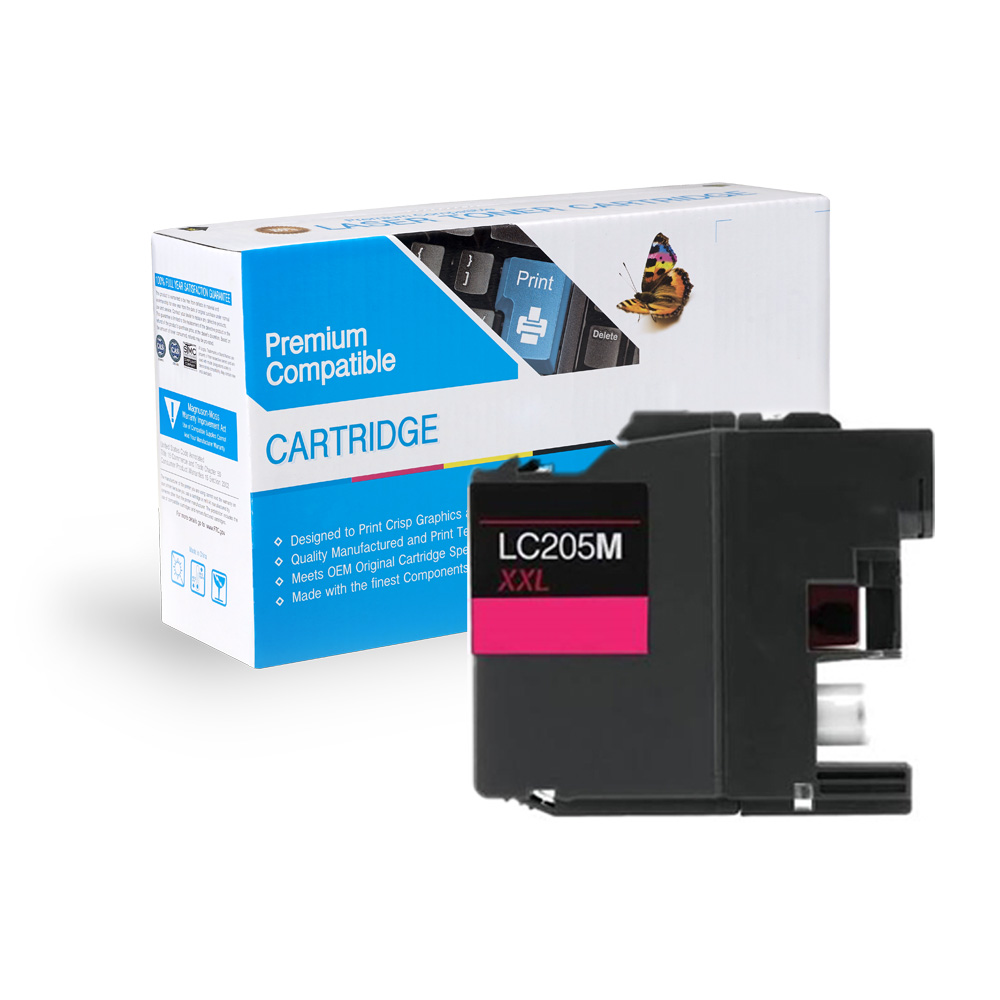 Brother LC205M Compatible High Yield Magenta Ink Cartridge