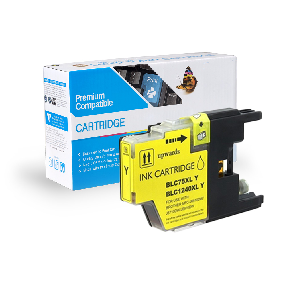 Brother Compatible Ink Cart LC75Y